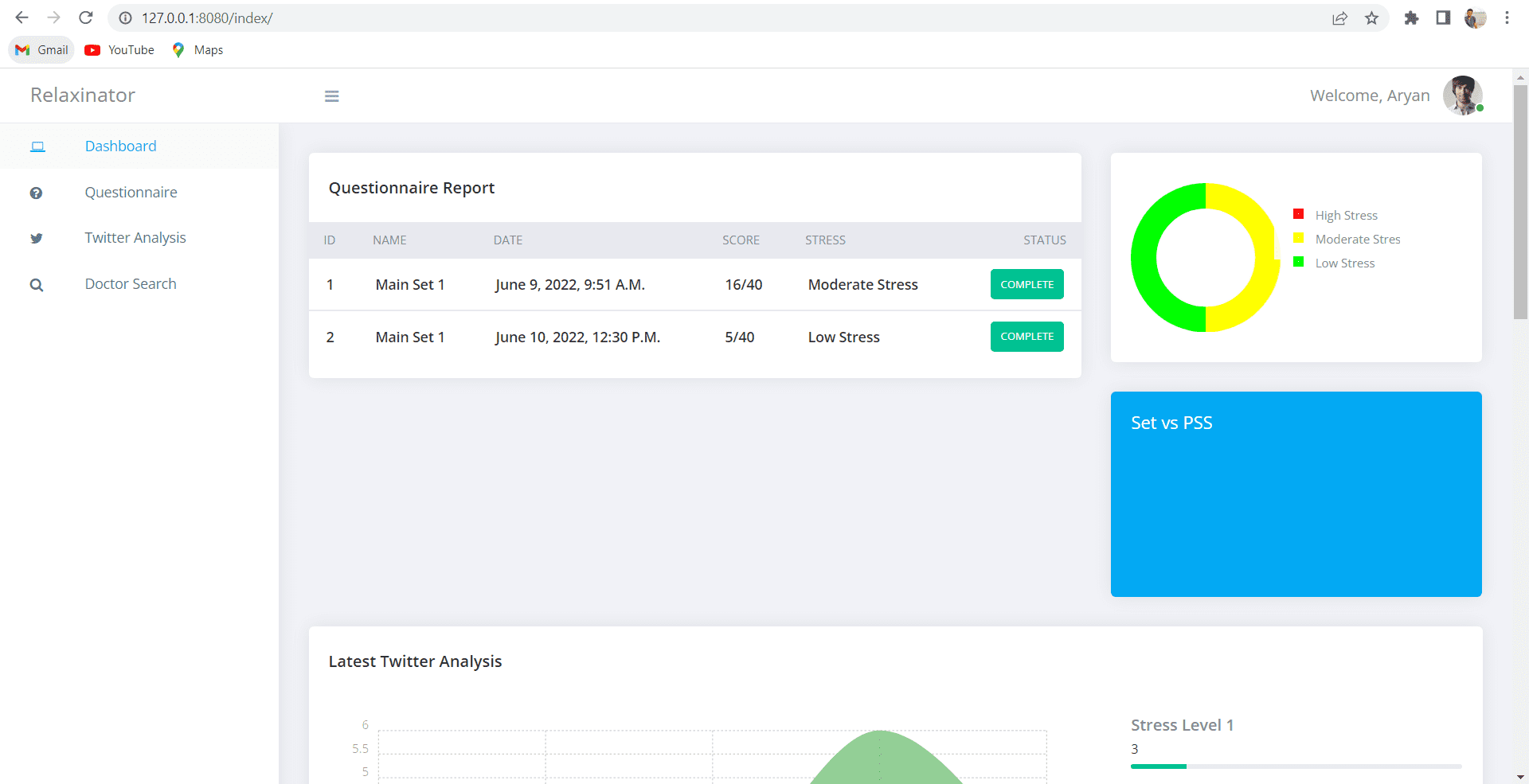 Stress Detector Application